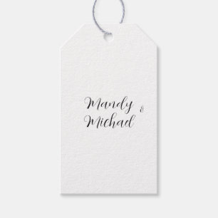 Välkomsthälsning om Bröllop med minimalistisk mode Presentetikett