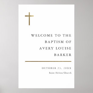 Välkomsthälsning om det moderna minimala Guld-Kor- Poster