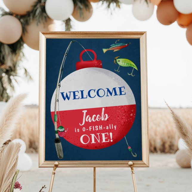 Välkomsthälsning om fiske O-FISH-ally Birthday Poster (Skapare uppladdad)