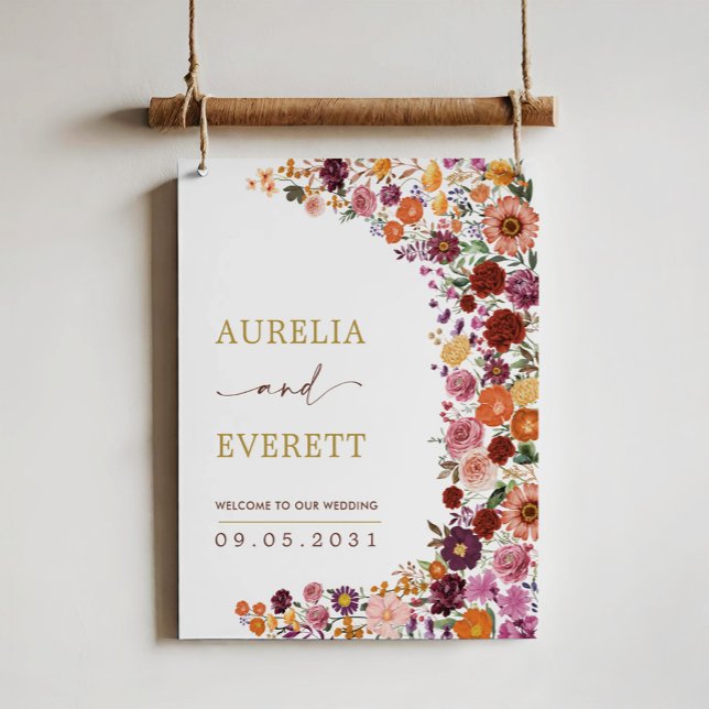 Välkomsthälsning om Fold Flowers Fall Wildblomma B Poster (Skapare uppladdad)