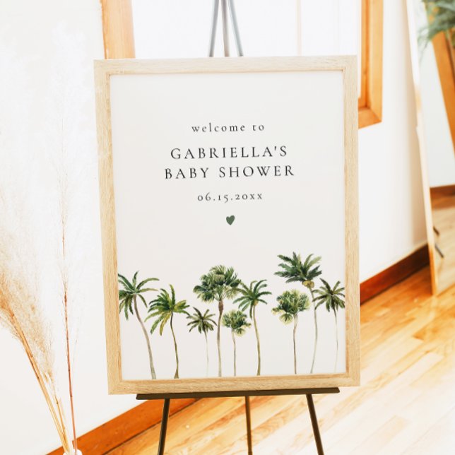 Välkomsthälsning om minimalistiskt Tropical Handfl Poster (Skapare uppladdad)