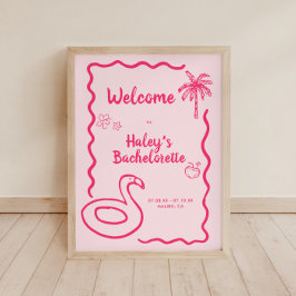 Välkomsthälsning om slutflamingle Bachelorette han Poster