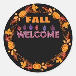 Välkomsthälsning Runt Klistermärke