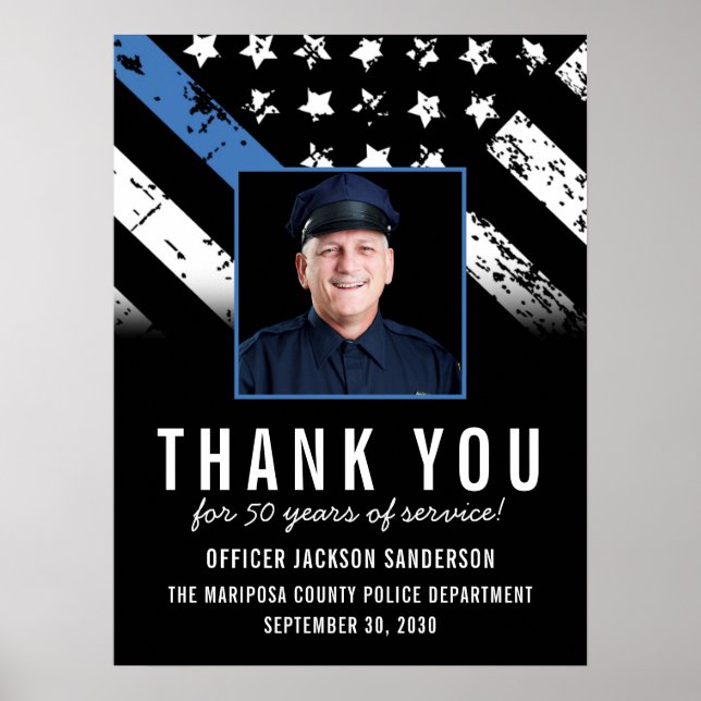 Välkomsthälsning till anpassade vid polisstationen poster (Framsidan)