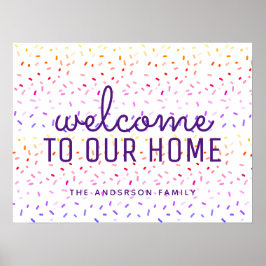 Välkomsthälsning till anpassningsbar Family Namn O Poster