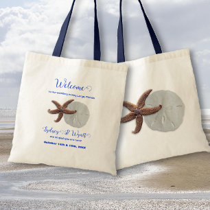 Välkomsthälsning till Beach Wedand Sand Dollar Sta Tygkasse