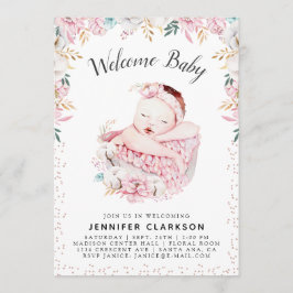 Välkomsthälsning till Blommigt Baby Inbjudningar