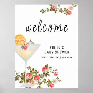 Välkomsthälsning till Blommigten Brunch Champagne Poster