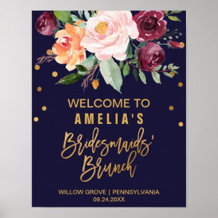 Välkomsthälsning till Blommigten Hösten Bridesmaid Poster