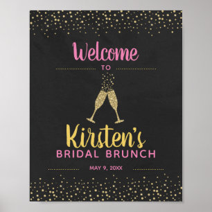 Välkomsthälsning till Brunch och Bubly Möhippa Poster