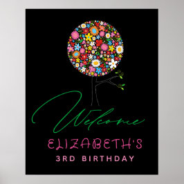 Välkomsthälsning till den vimiske Vår blommor Pop Poster