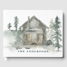 Välkomsthälsning till Grönten för vattenfärgsskog  Gästböcker