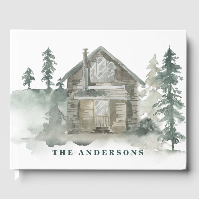 Välkomsthälsning till Grönten för vattenfärgsskog  Gästböcker (Framsida)