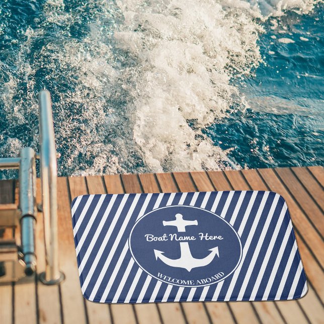 Välkomsthälsning till Rand för Anchor Navy Blue Ba Badrumsmatta (Skapare uppladdad)