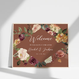 Välkomsthälsning till Rustic Bloom Watercolor Blom Poster