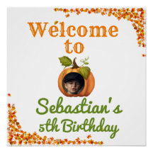 Välkomsthälsning till vår lilla pumpkin Photo Birt