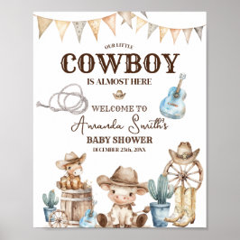 Välkomsthälsning till vår lilla Vilda western Baby Poster
