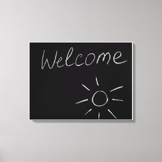 Välkomsthälsning, utsökt Kanvastryck