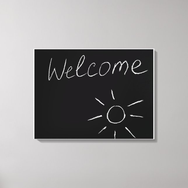 Välkomsthälsning, utsökt Kanvastryck (Framsida)