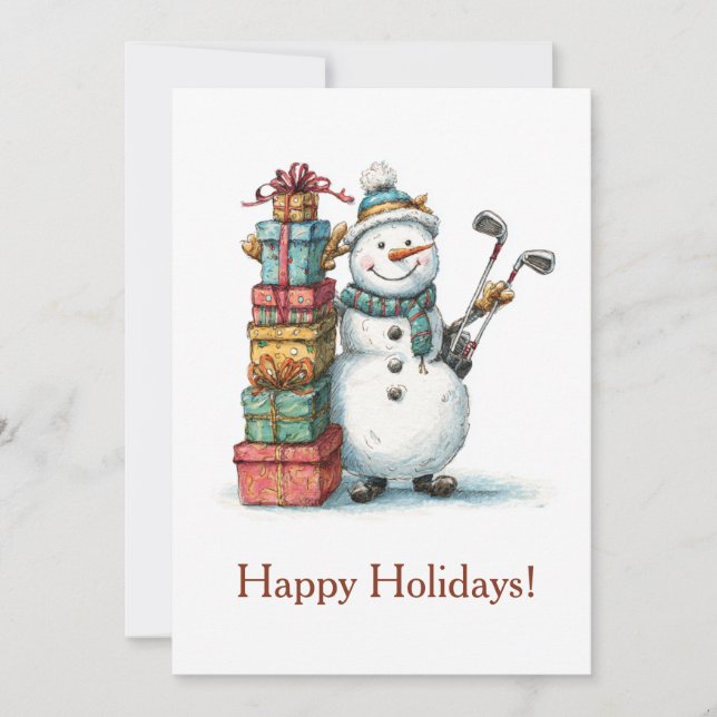 Välkomsthälsningar Golfkort Julkort (Framsida)