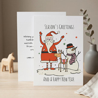 Välkomsthälsningar Hygge Tomte Renar Julkort