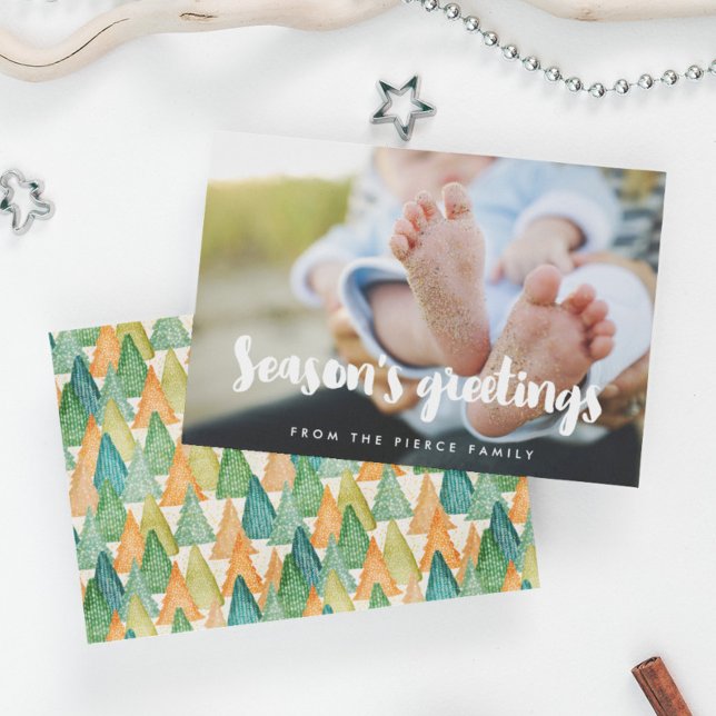 Välkomsthälsningar Modern Familj Foto  Julkort (Skapare uppladdad)