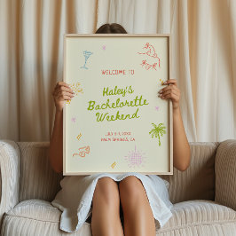 Välkomsthälsningen om Hand plockade Bachelorette H Poster