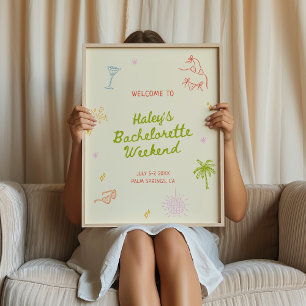 Välkomsthälsningen om Hand plockade Bachelorette H Poster