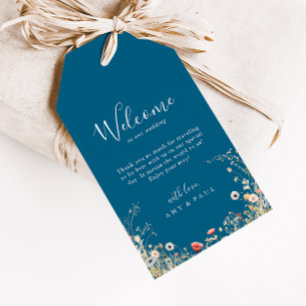 Välkomsthälsningen till Navy Blissful Boho Wildblo Presentetikett