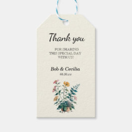 Välkomsthälsoförmån för den vackra lilla planterar presentetikett