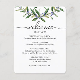 Välkomsthälsoförmån för Olive Sprig Bröllop Tilläggskort
