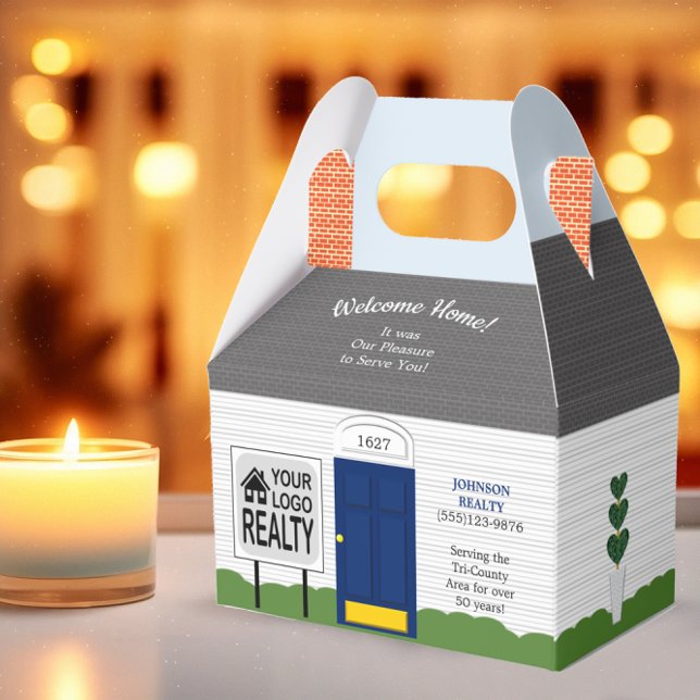 Välkomsthälsoomvänd Logotyp, blått dörrfack Presentaskar (Skapare uppladdad)