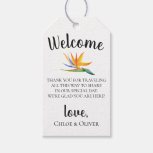 Välkomsthälsord för Botaniska ön Bröllop Presentetikett