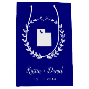 Välkomsthälssviten Navy Blue Utah Karta Bröllop