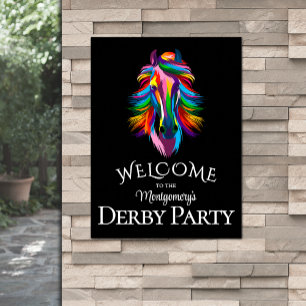 Välkomsthäst för färglös ringhäst Derby Party Blac Poster