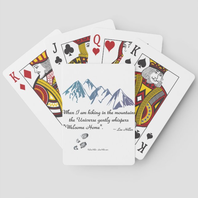 Välkomsthem för höga berg Universe visare Spel Kort (Baksidan)