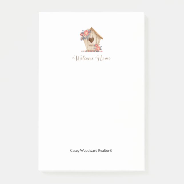 Välkomsthem Realtor-Personlig Post-it Block (Framsida)