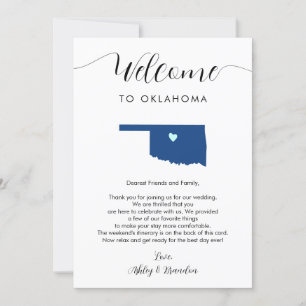 Välkomsthisterary i Färg Oklahoma Bröllop