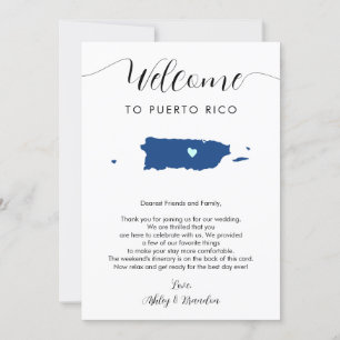 Välkomsthisterary i Färg Puerto Rico Bröllop