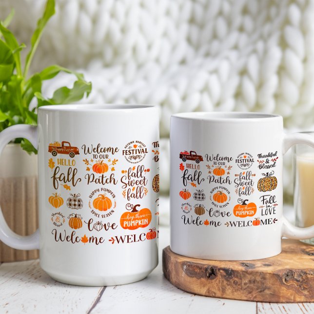 Välkomsthösten Happy thanksgiving Kaffemugg (Skapare uppladdad)