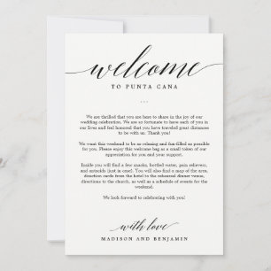 Välkomstinitieraren FÄRG i Modern Script EDITABLE- Tack Kort
