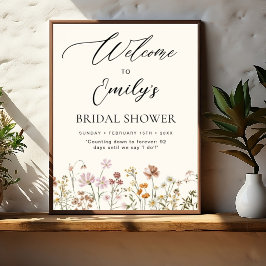Välkomstinloggningsbloom Wildblommes Möhippa Poster