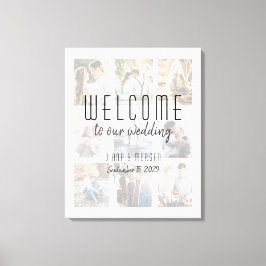 Välkomstkanvas för Photo Collage Bröllop Canvastryck