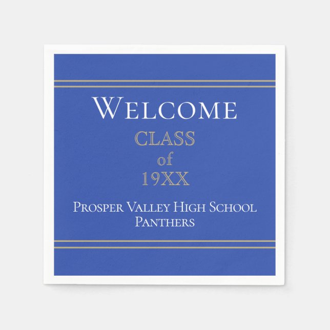 Välkomstklassens återförening av party-napkins pappersservett (Framsidan)