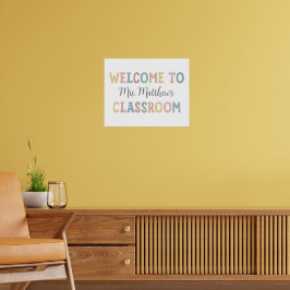 Välkomstklassrumslärarskylt Poster