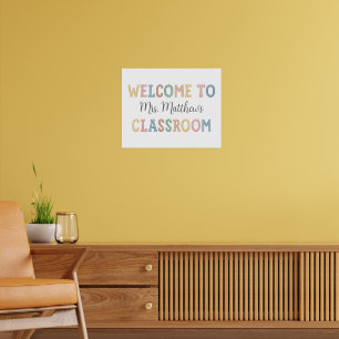 Välkomstklassrumslärarskylt Poster