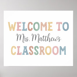 Välkomstklassrumslärarskylt Poster
