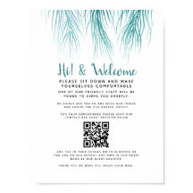 Välkomstkontaktlöst QR-gästregister handflatan