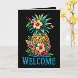 Välkomstkort för ananas kort