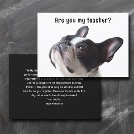 Välkomstkort för back to school Boston Terrier Inbjudningar